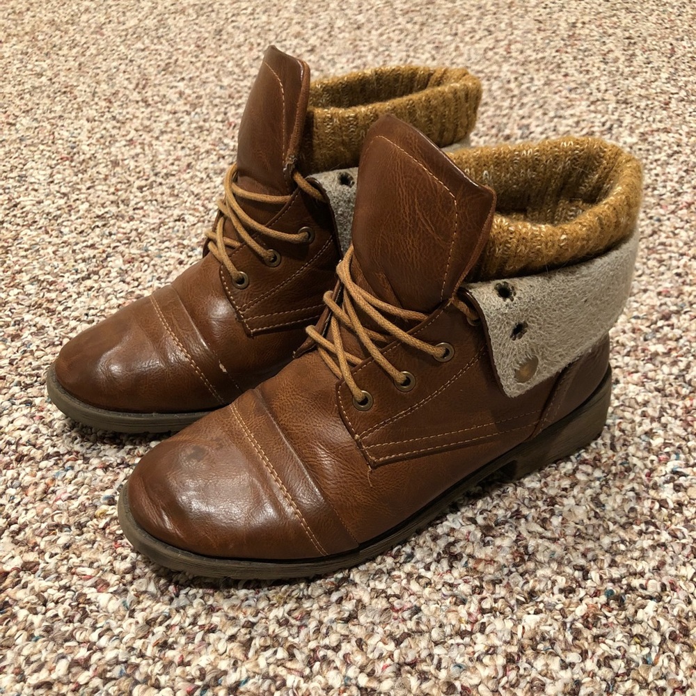 Brown ankle boots